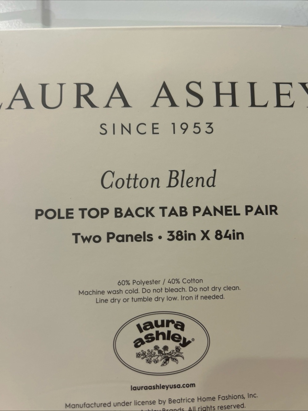 Laura Ashley GRAY Peacock and Floral 38”x 84” Belvedere Taupe - Picture 3 of 4